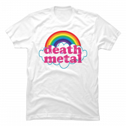 death metal shirt with rainbow